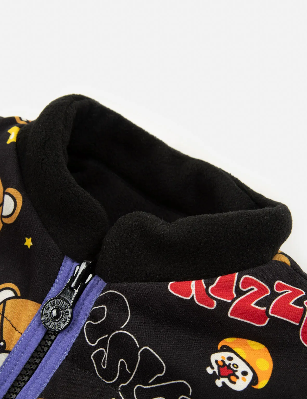 Daruma Bear Print Reversible Fleece Vest