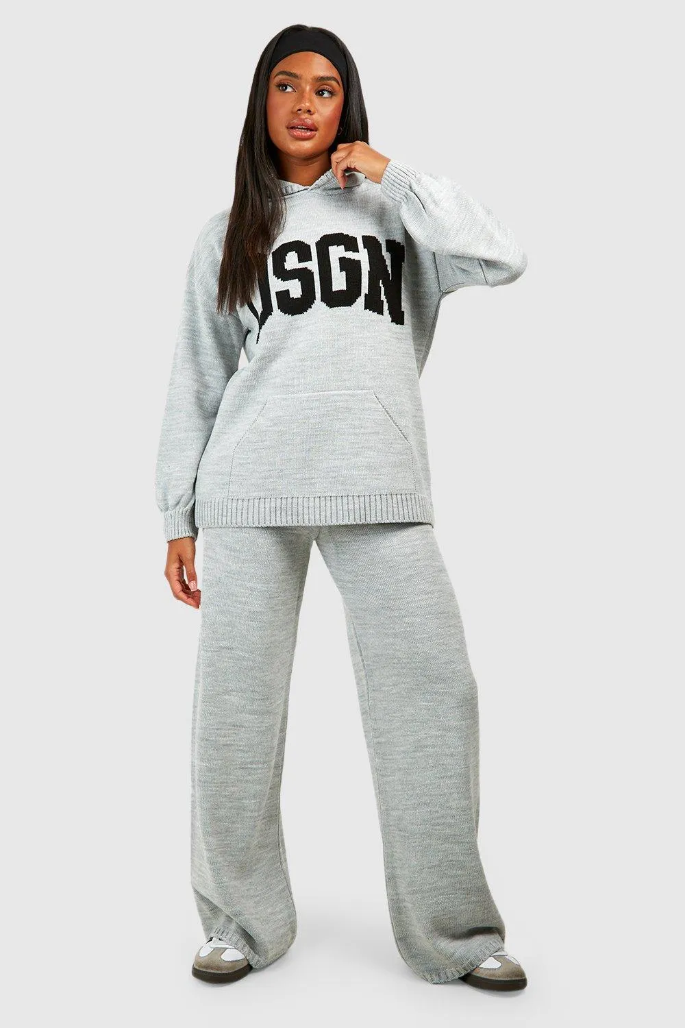 Dsgn Oversized Hoody And Wide Leg Pants Set