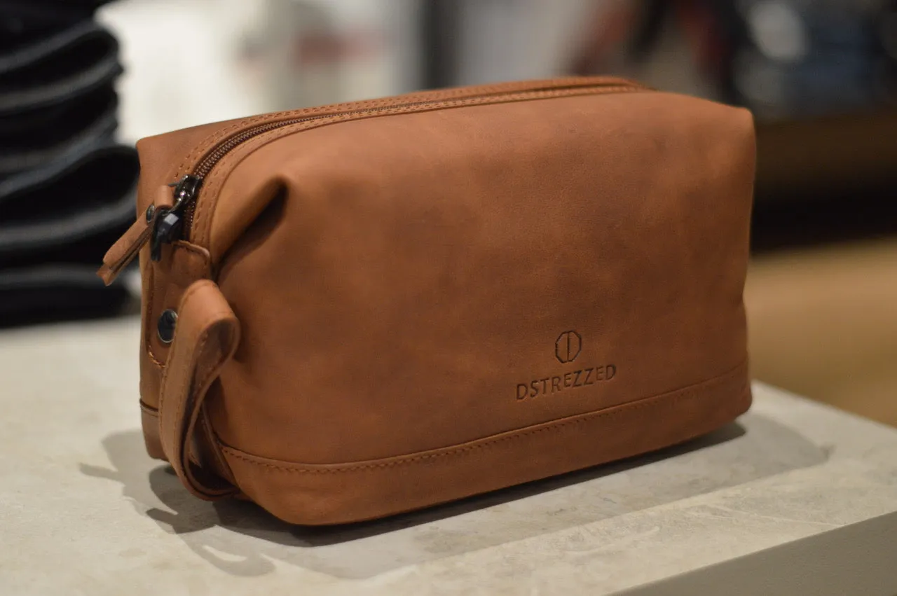 Dstrezzed Toiletry Bag Leather