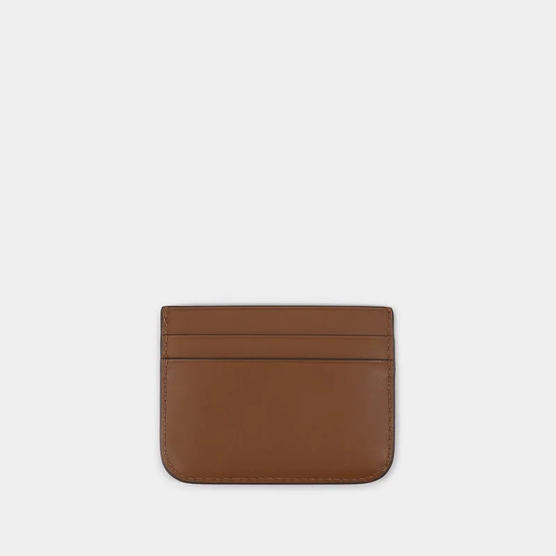 Eleanor Card Case in brown leather