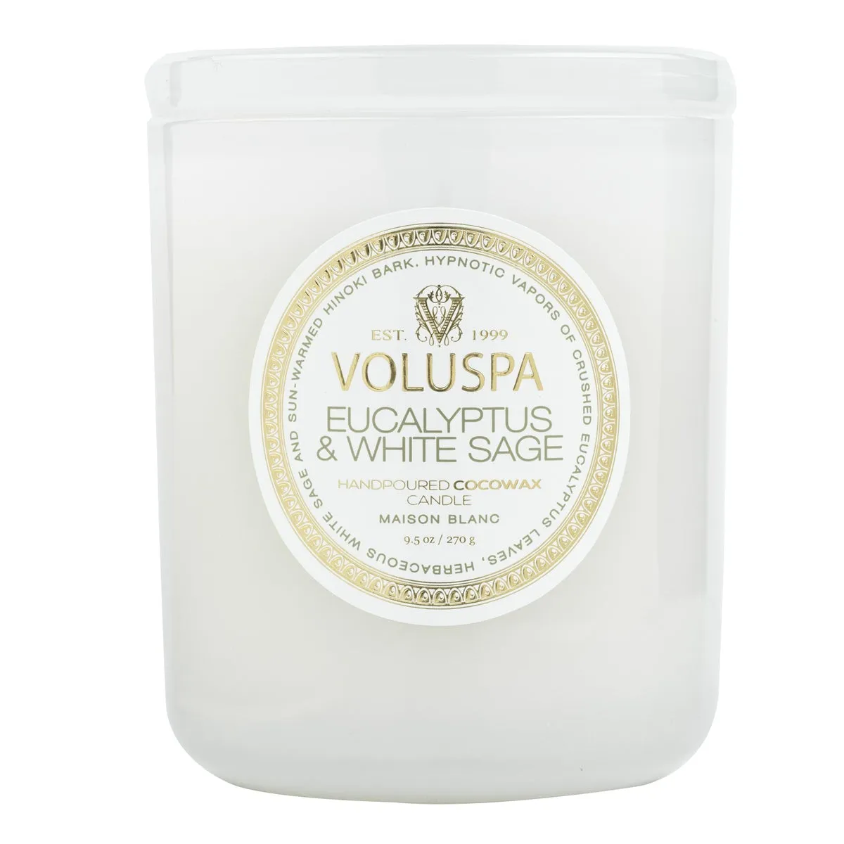 EUCALYPTUS AND WHITE TEA - Candle with Lid