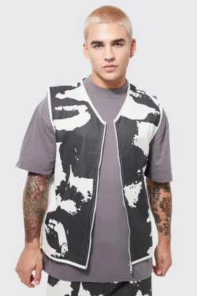 Face Print Utility Vest