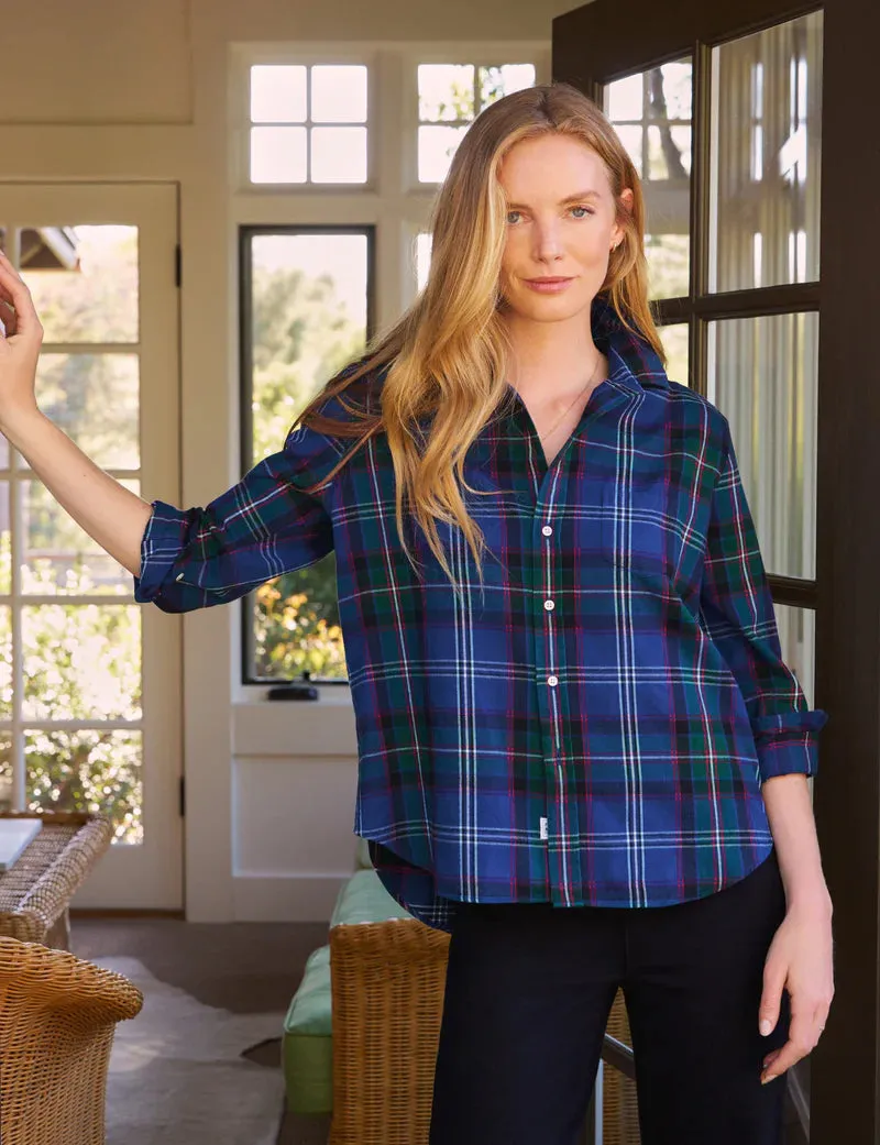 Frank & Eileen EILEEN Flannel Button Down in Blue & Green Plaid 