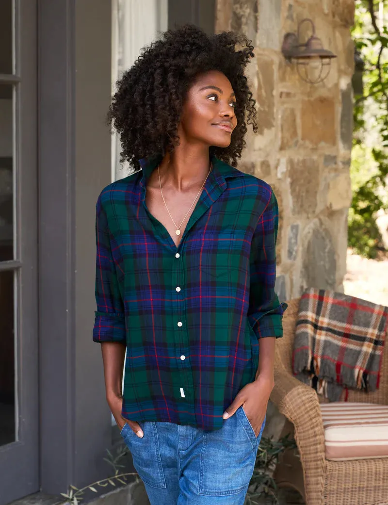 Frank & Eileen EILEEN Flannel Button Down in Navy/Green/Red Plaid 