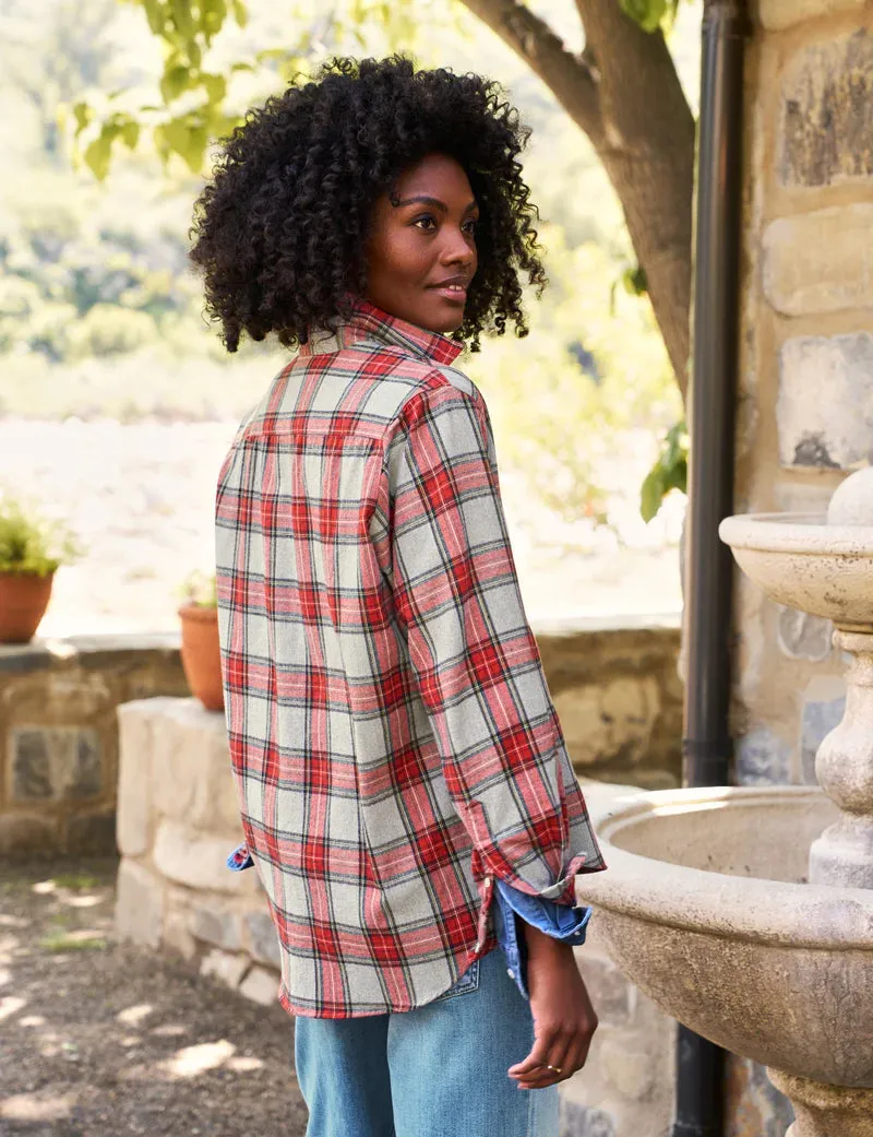 Frank & Eileen EILEEN Flannel Button Down in Red/Grey Plaid 