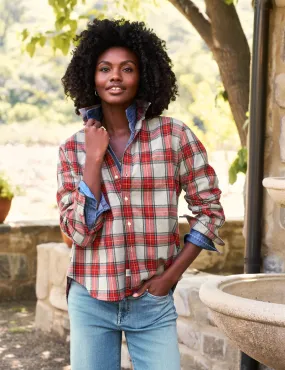 Frank & Eileen EILEEN Flannel Button Down in Red/Grey Plaid 