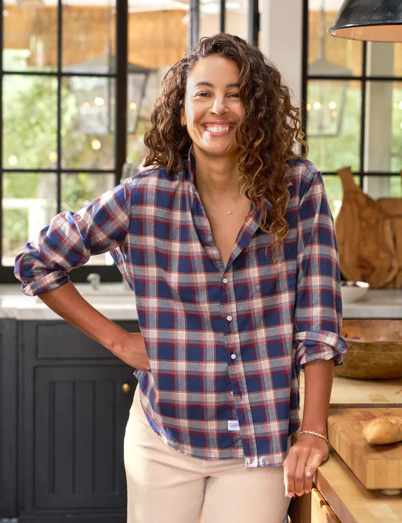 Frank & Eileen EILEEN Flannel Button Down in Rust, Navy, Red Plaid 