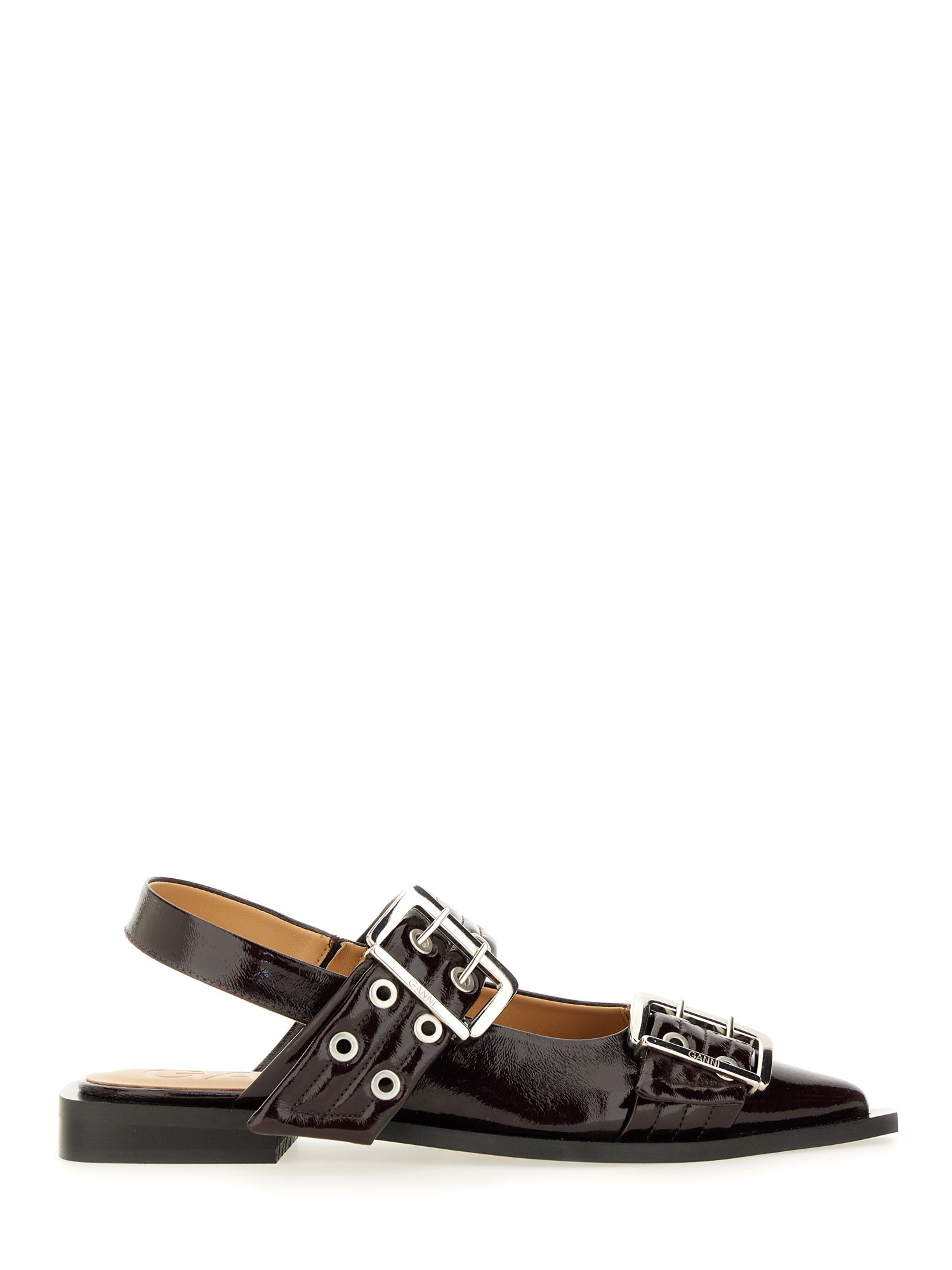 GANNI    BALLERINA WITH BUCKLE