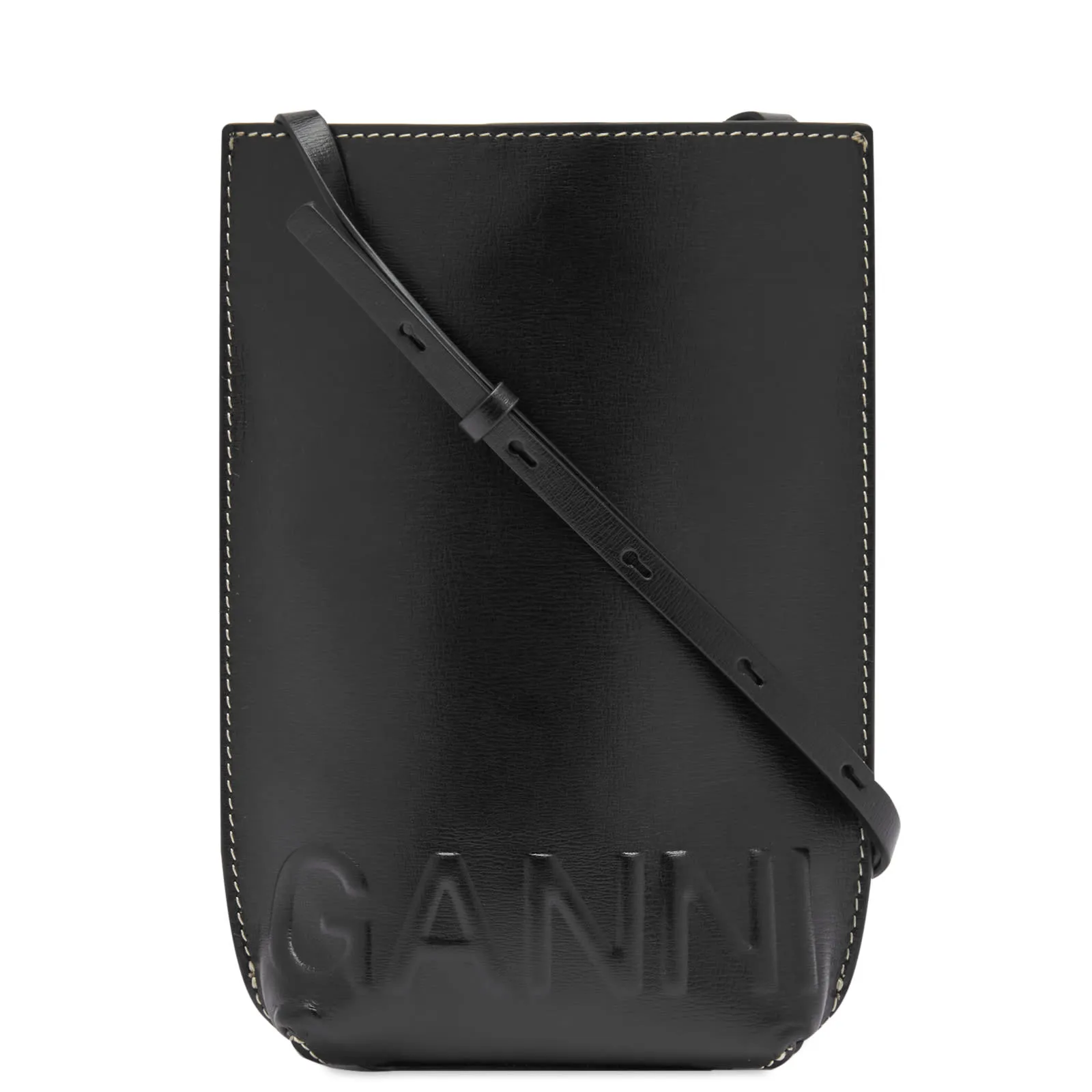 GANNI Cross Body Logo BagBlack