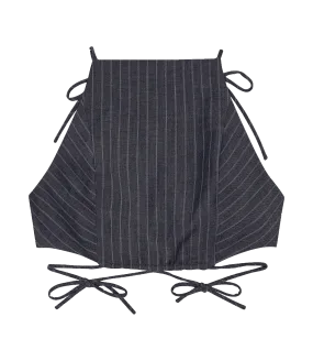 GANNI Pinstripe String Top