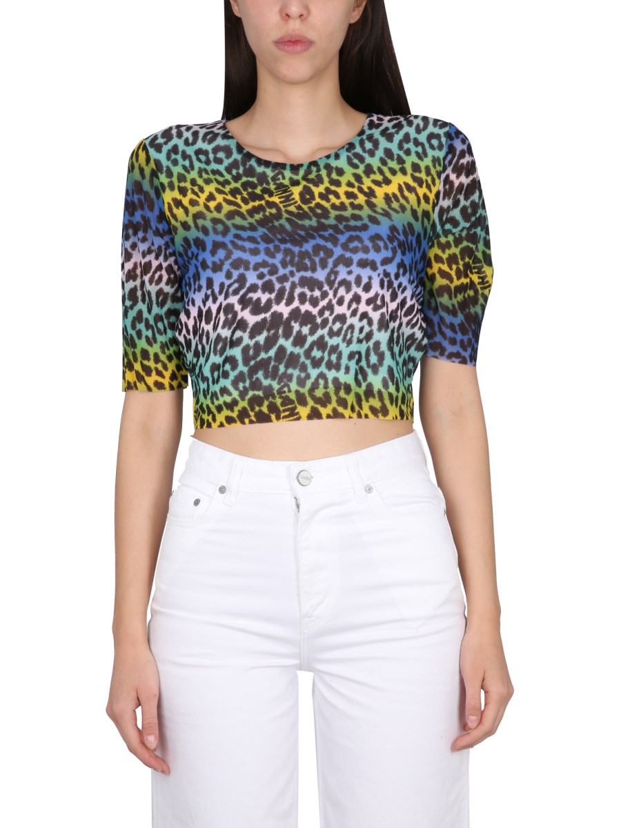 GANNI    TOP ANIMALIER