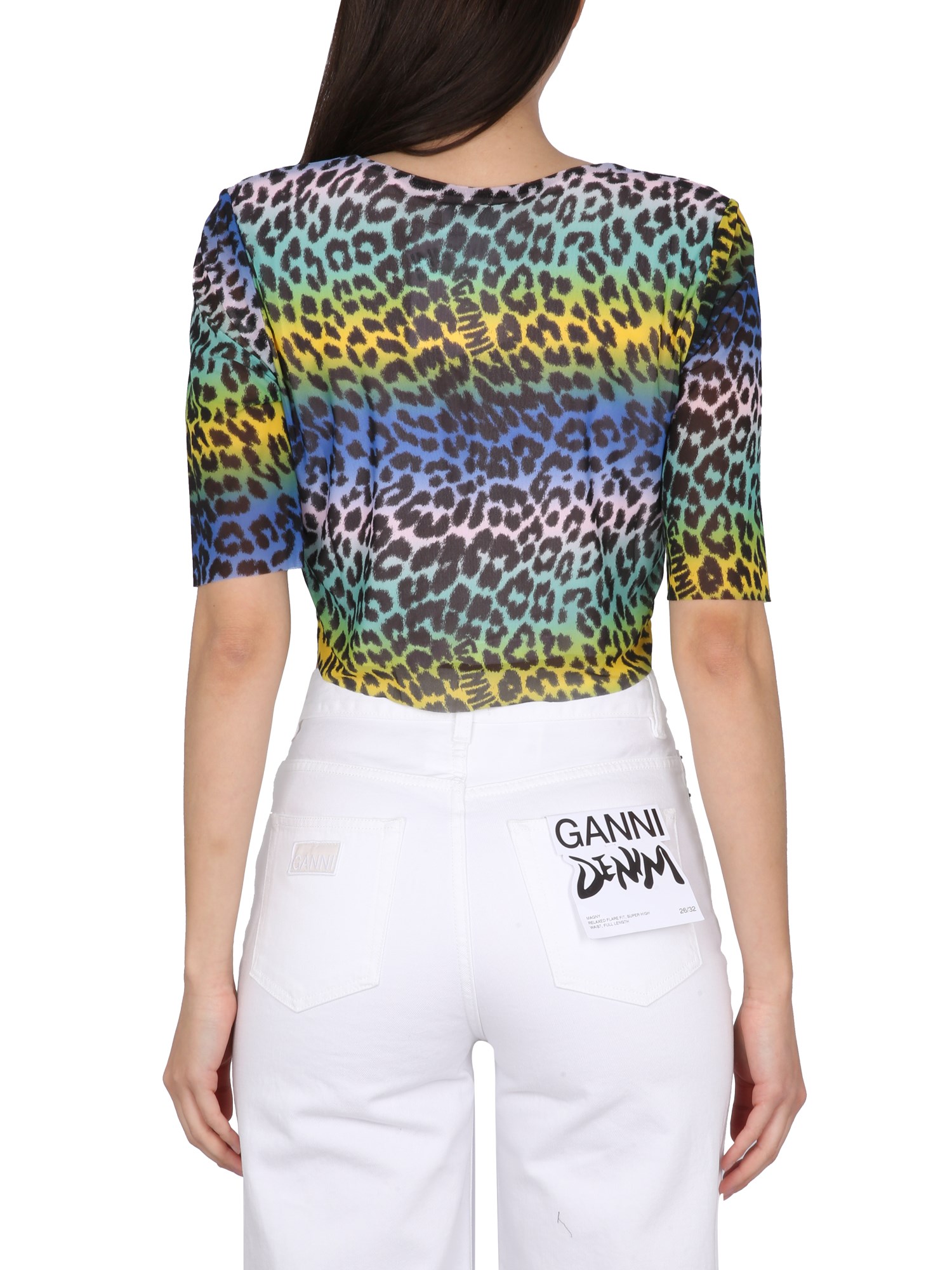 GANNI    TOP ANIMALIER