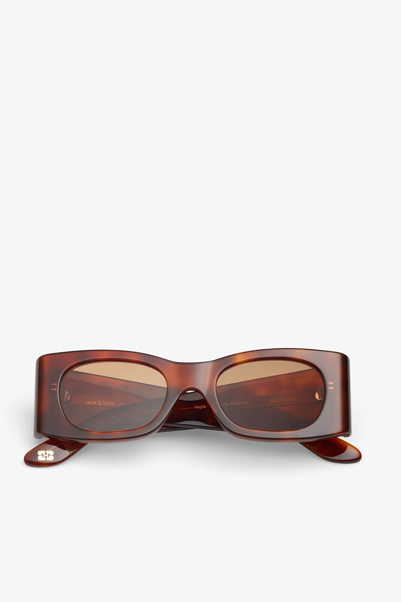 GANNI x Ace & Tate Tiger's Eye Kayla Sunglasses