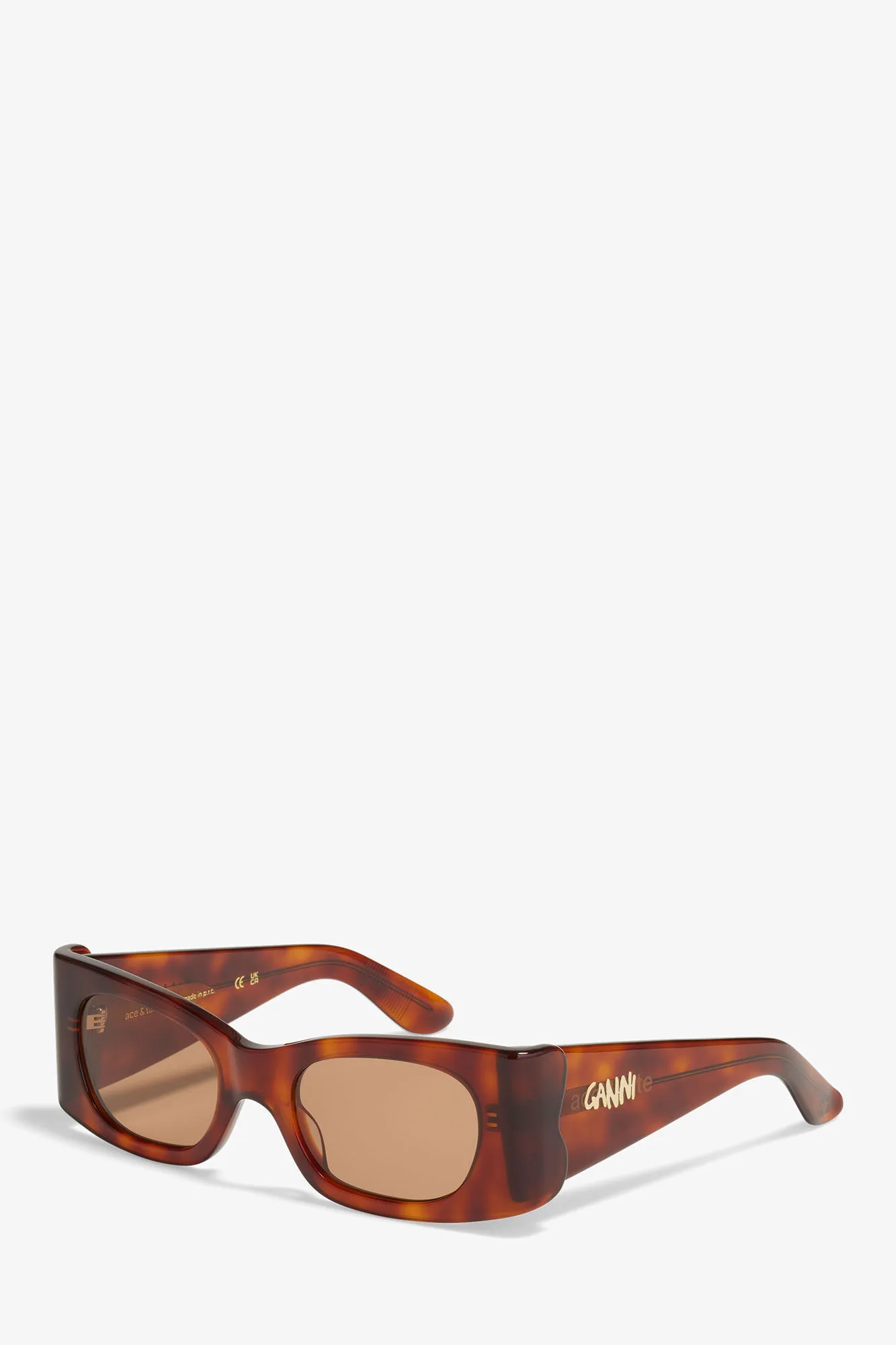 GANNI x Ace & Tate Tiger's Eye Kayla Sunglasses