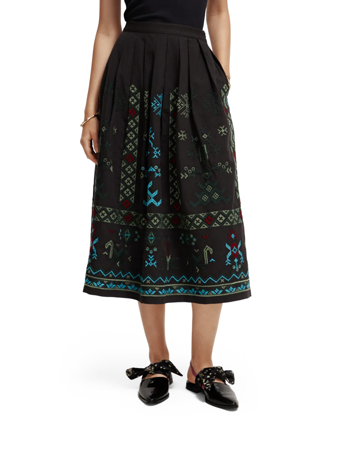 Geo Embroidered Skirt