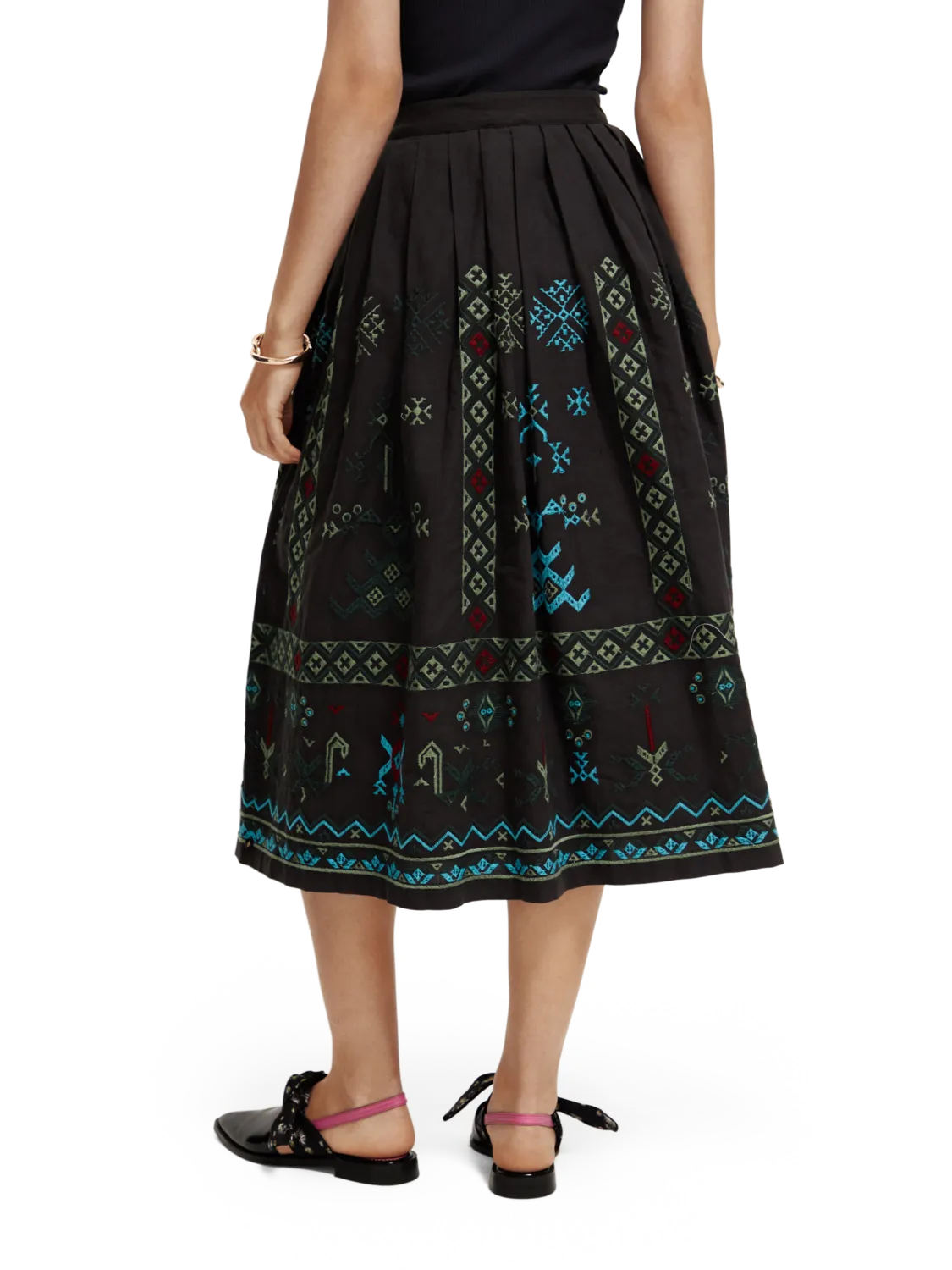 Geo Embroidered Skirt