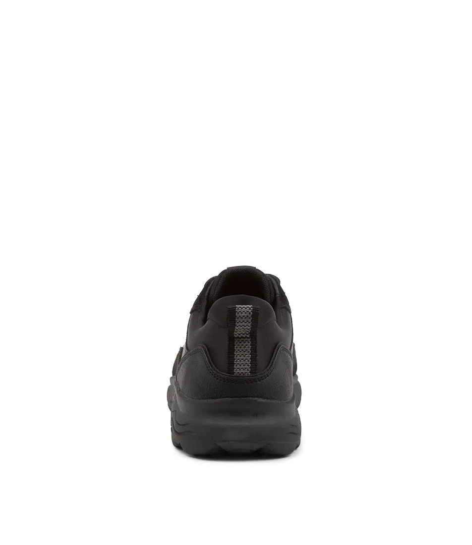 GEOX U Spherica Black Leather Sneakers