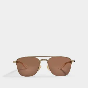 Gg0985S Sunglasses in Brown Metal