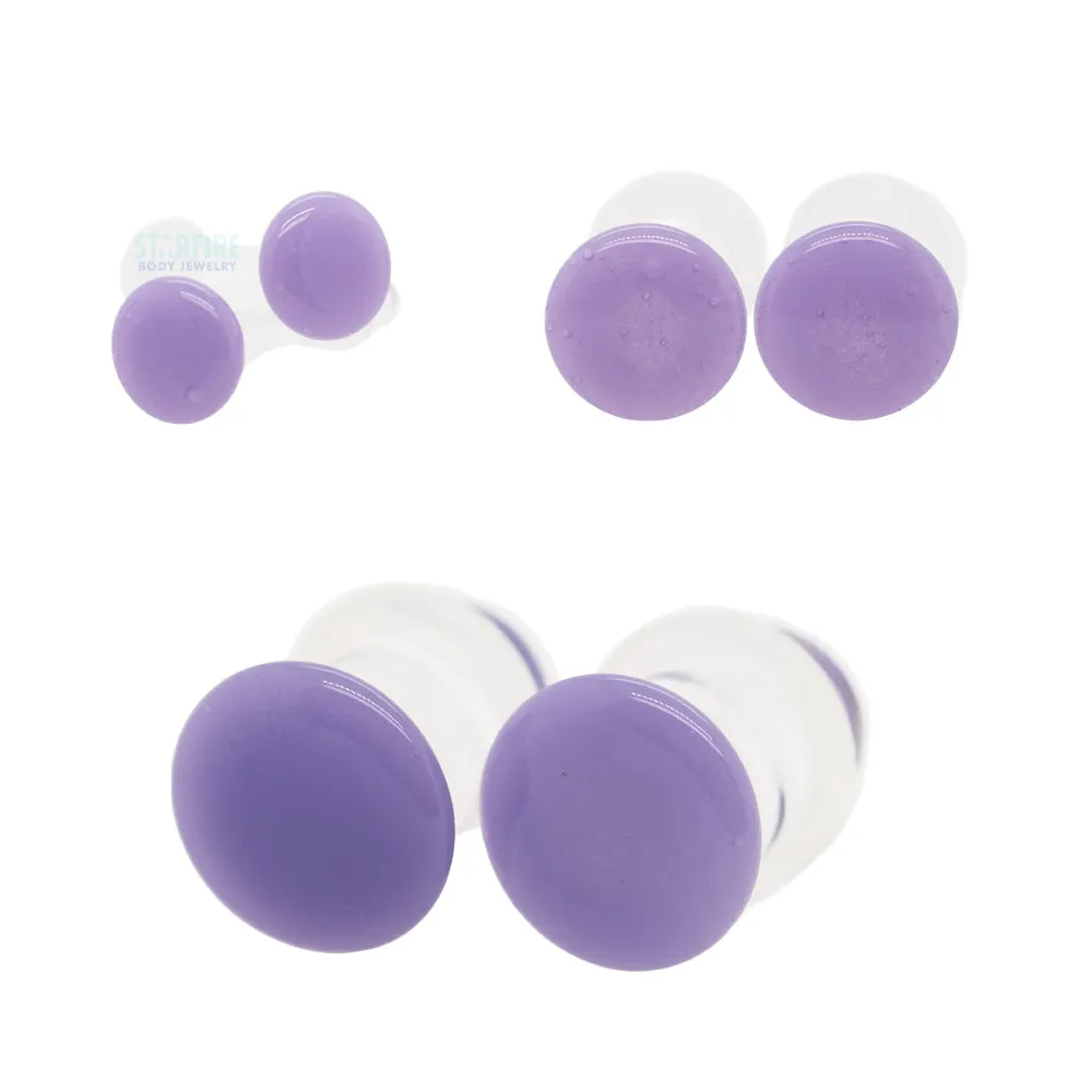 Glass Colorfront Plugs - Purple