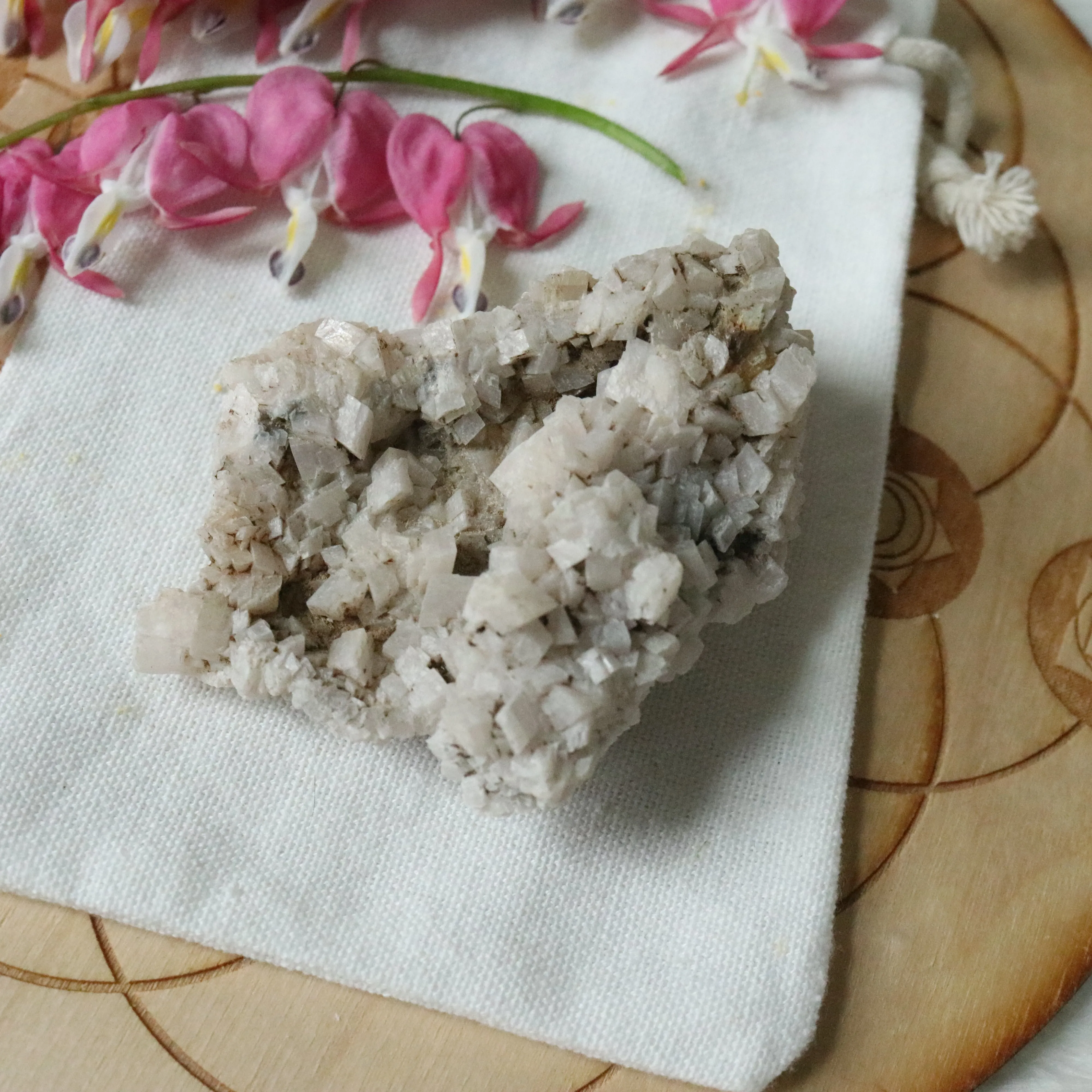 Gorgeous and Unique Pale Pink Dolomite Specimen with inclusions~ Chakra Balancing Stone