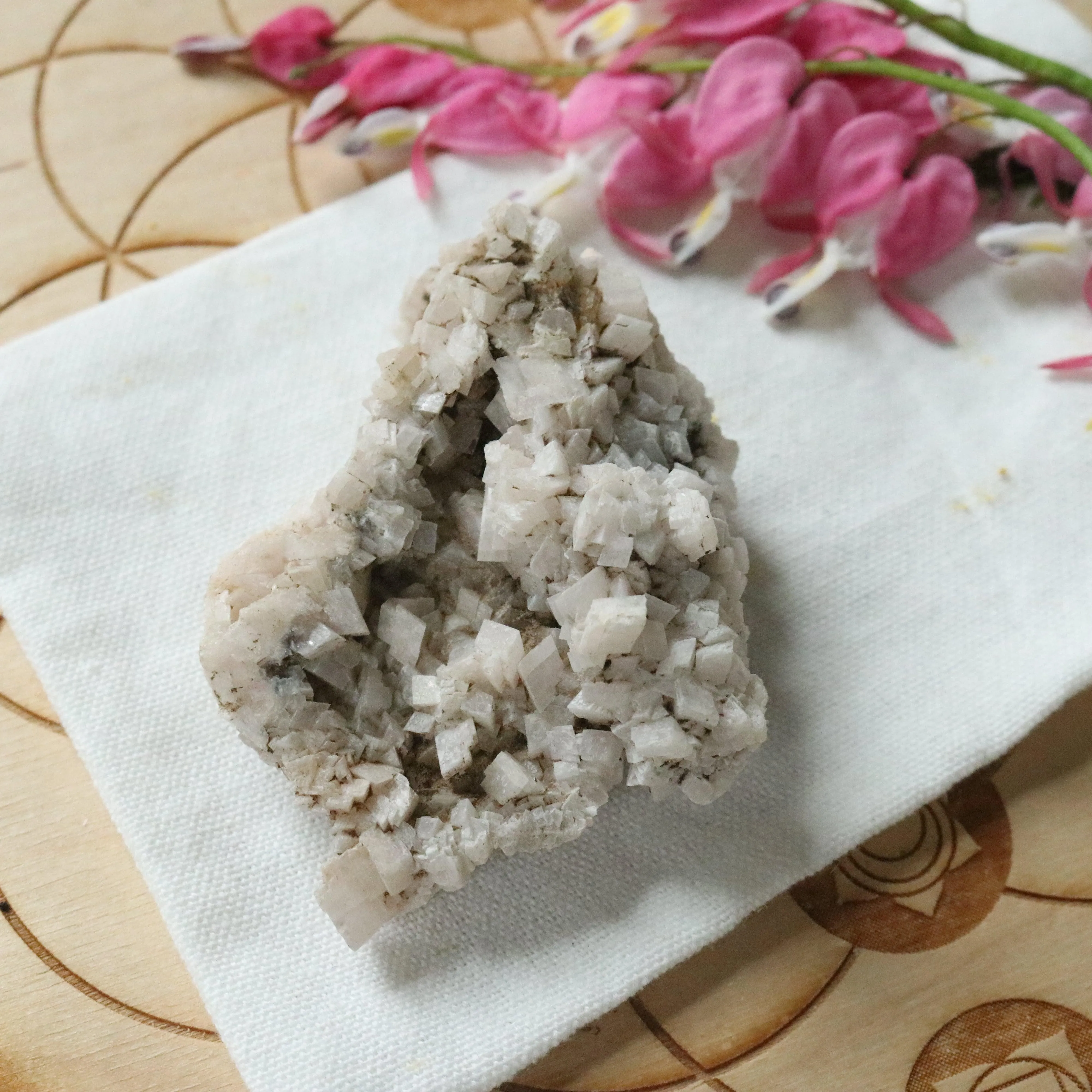 Gorgeous and Unique Pale Pink Dolomite Specimen with inclusions~ Chakra Balancing Stone