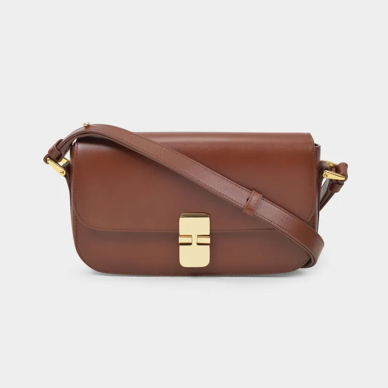 Grace Baguette Brown Leather