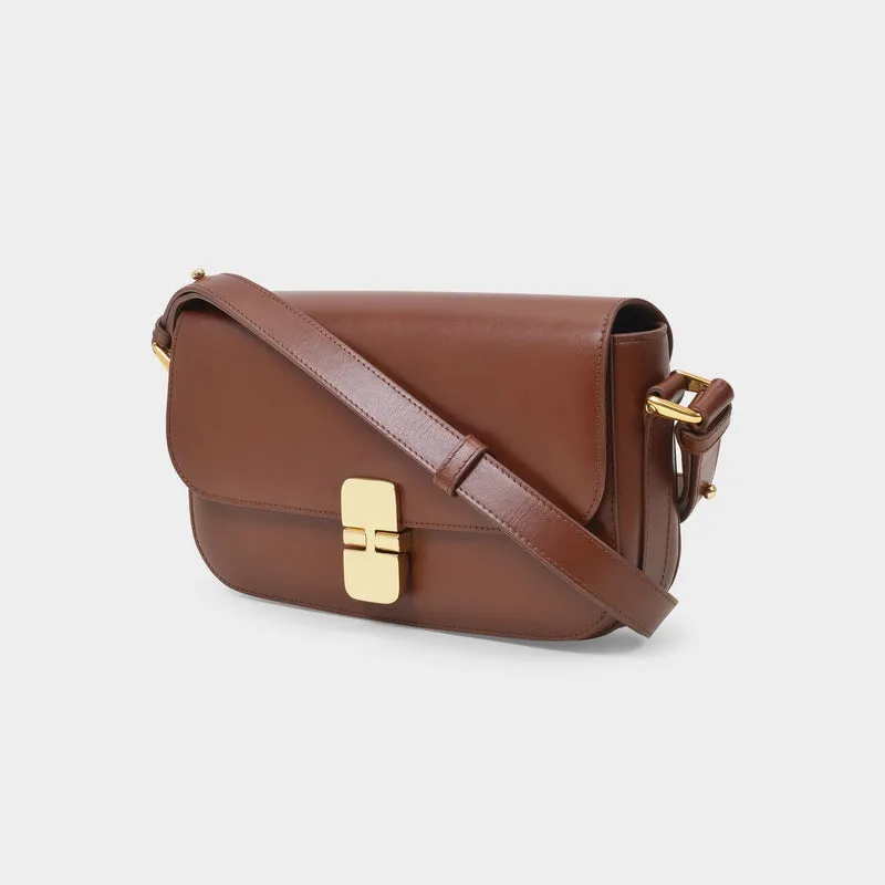 Grace Baguette Brown Leather