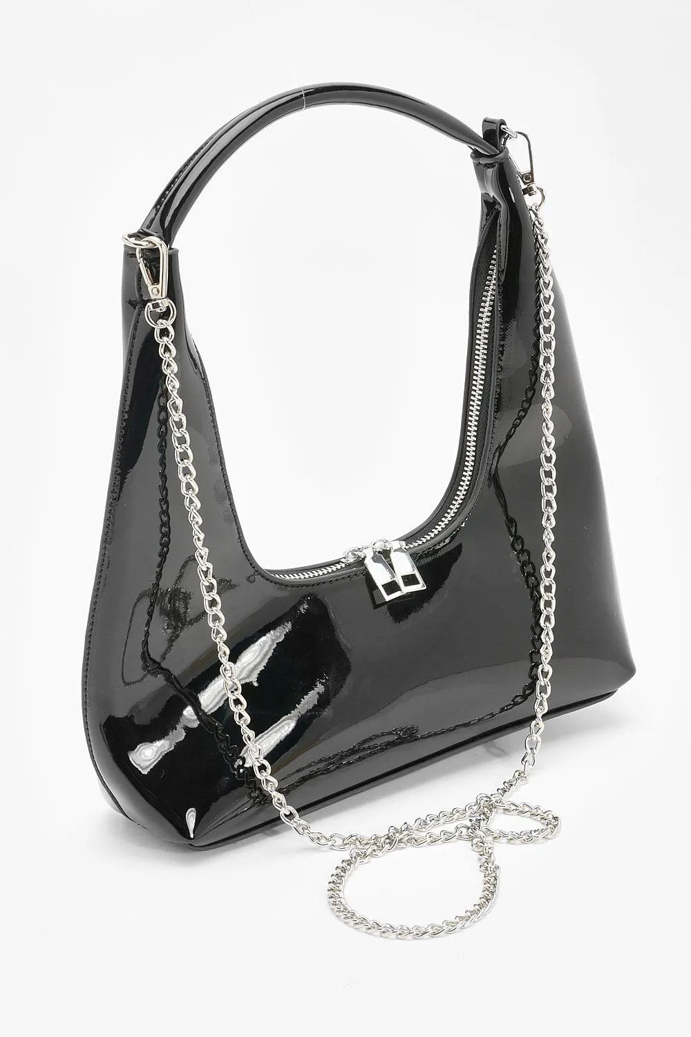 High Sides Patent Shoulder Bag