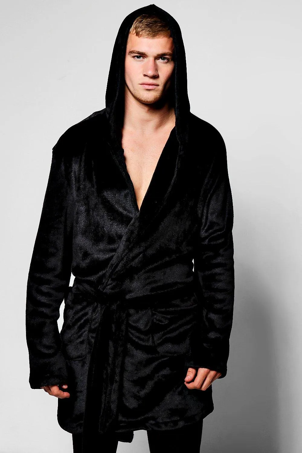 Hooded Fleece Dressing Gown