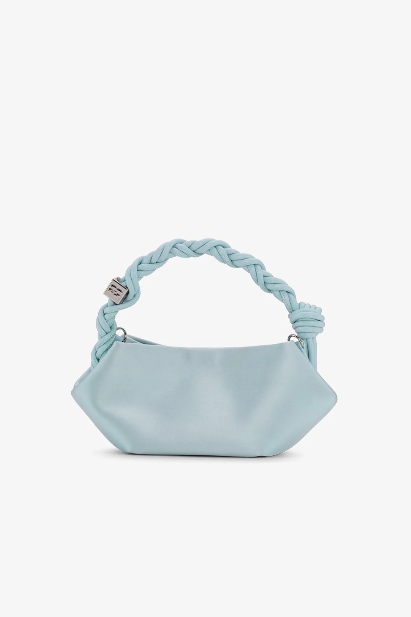 Icy Blue Satin Mini GANNI Bou Bag