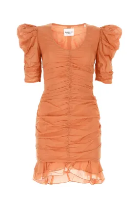 Isabel Marant Etoile Copper Cotton Sireny Mini Dress