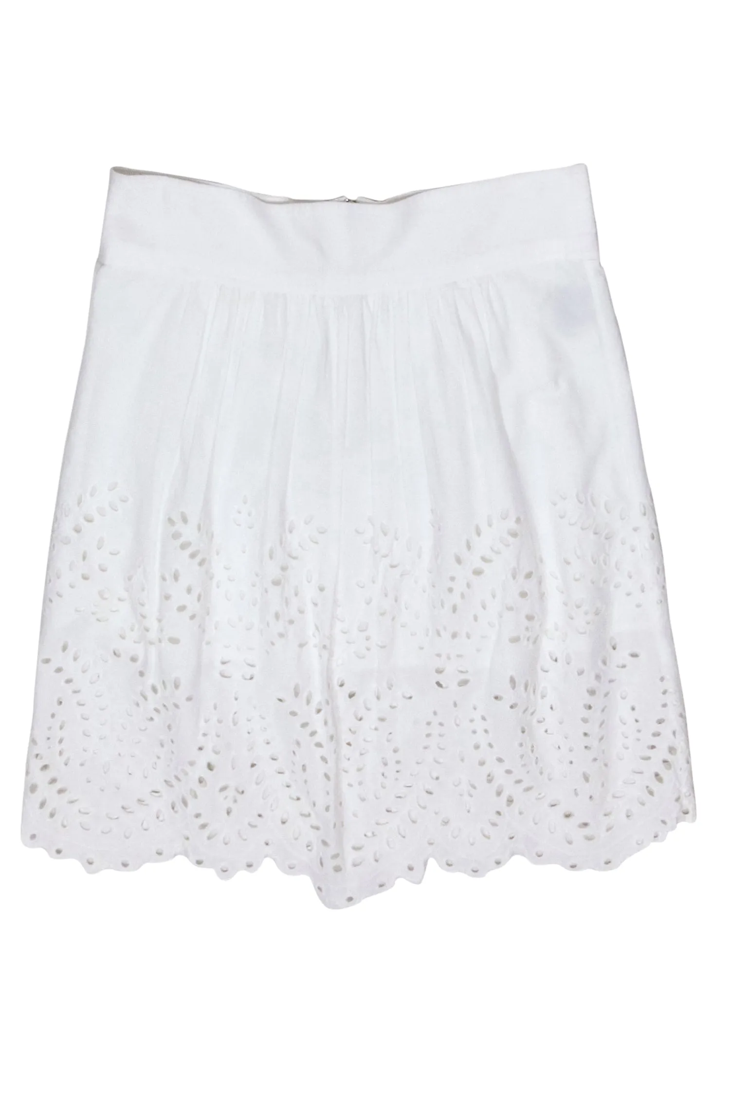 Isabel Marant Etoile - Ivory Eyelet Trim Skirt Sz M