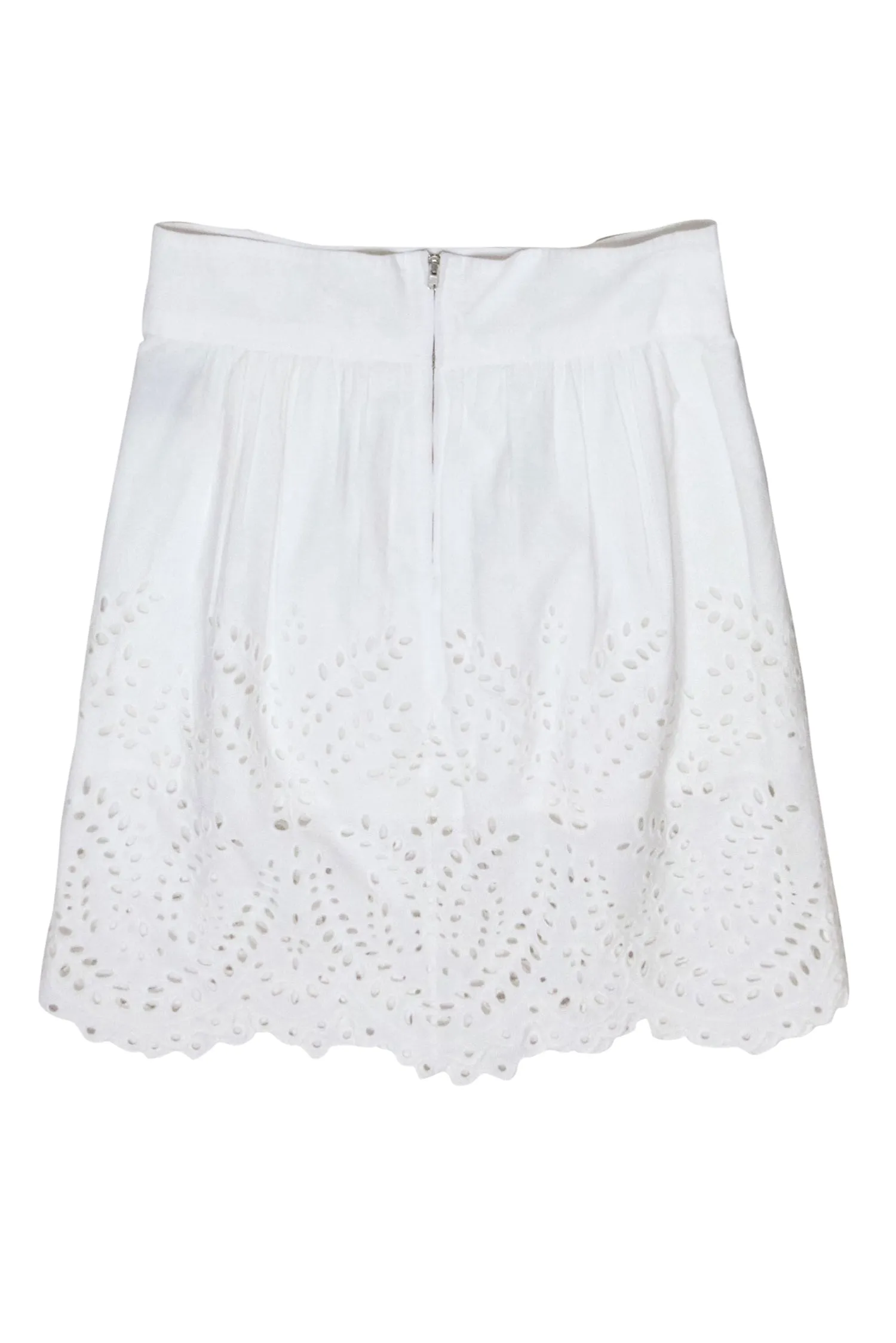 Isabel Marant Etoile - Ivory Eyelet Trim Skirt Sz M