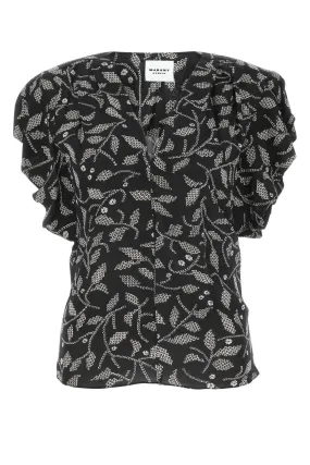 Isabel Marant Etoile Printed Crepe Delocia Top