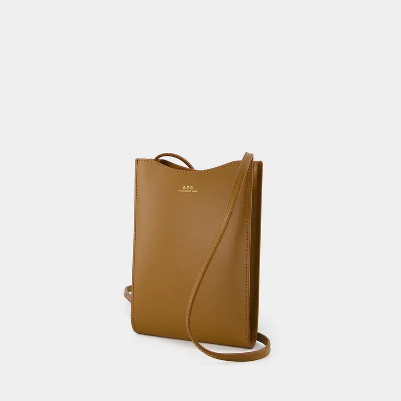 Jamie Neck Pouch - A.P.C - Leather - Brown