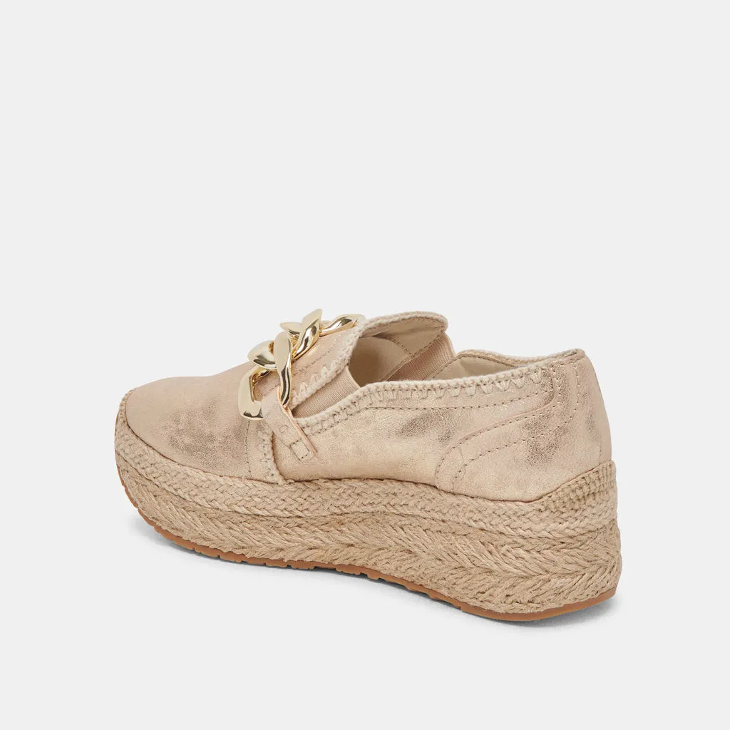 JHENEE ESPADRILLE SNEAKERS LIGHT GOLD NUBUCK– Dolce Vita 6944636665922