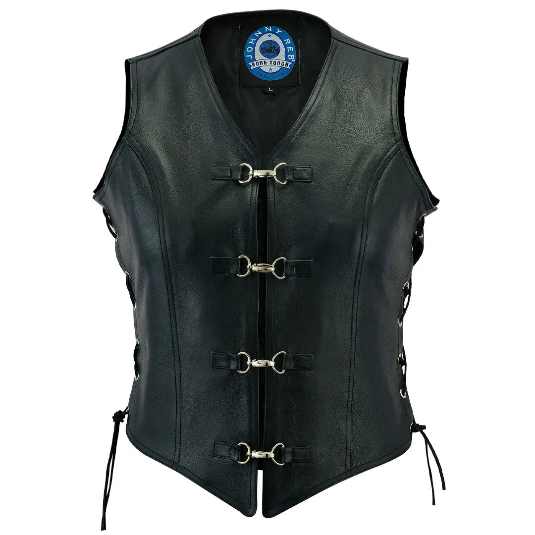 Johnny Reb - Womens Sapphire Leather Vest