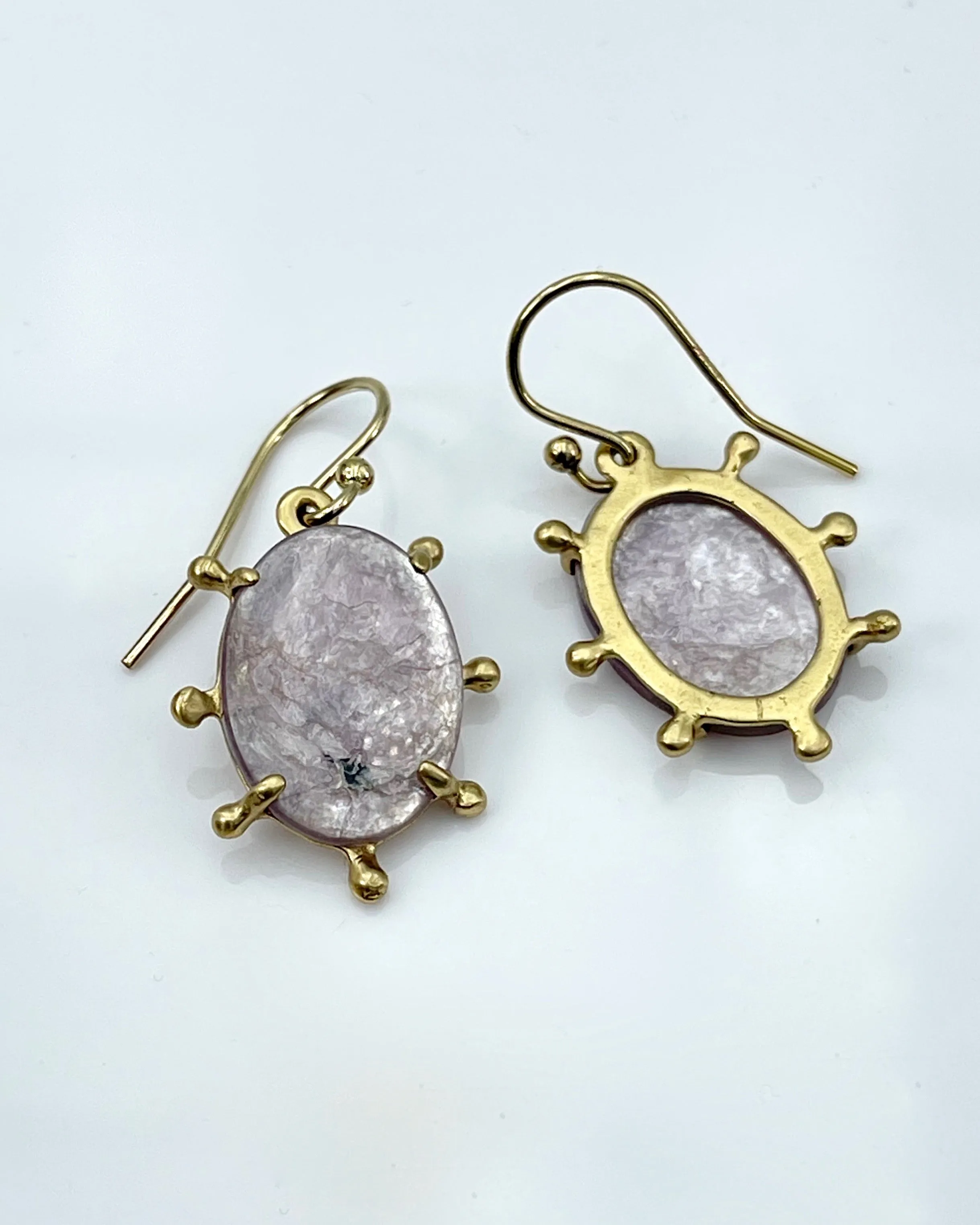 Julie Cohn Sunburst Purple Mica Earrings