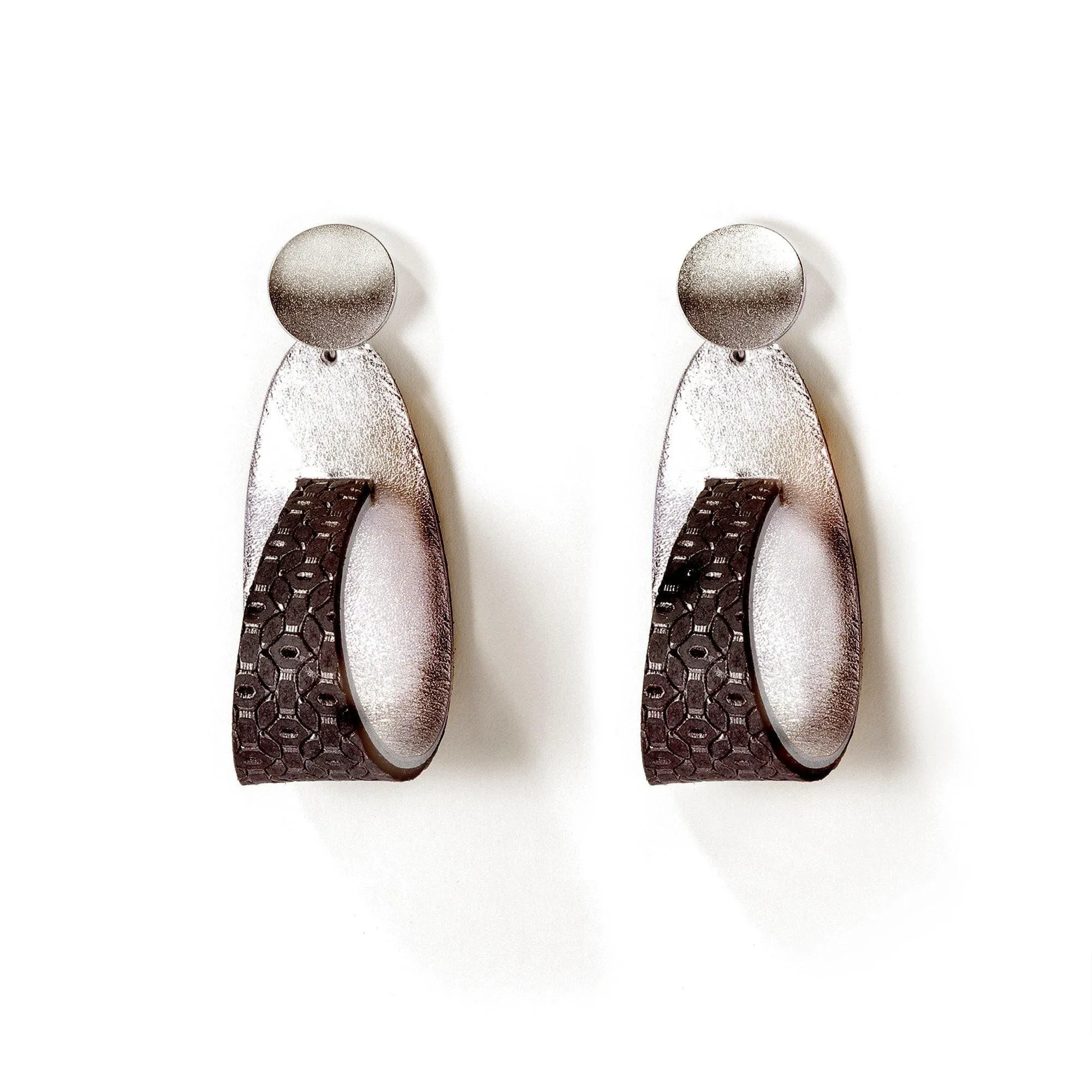 Kate black and white statement earrings