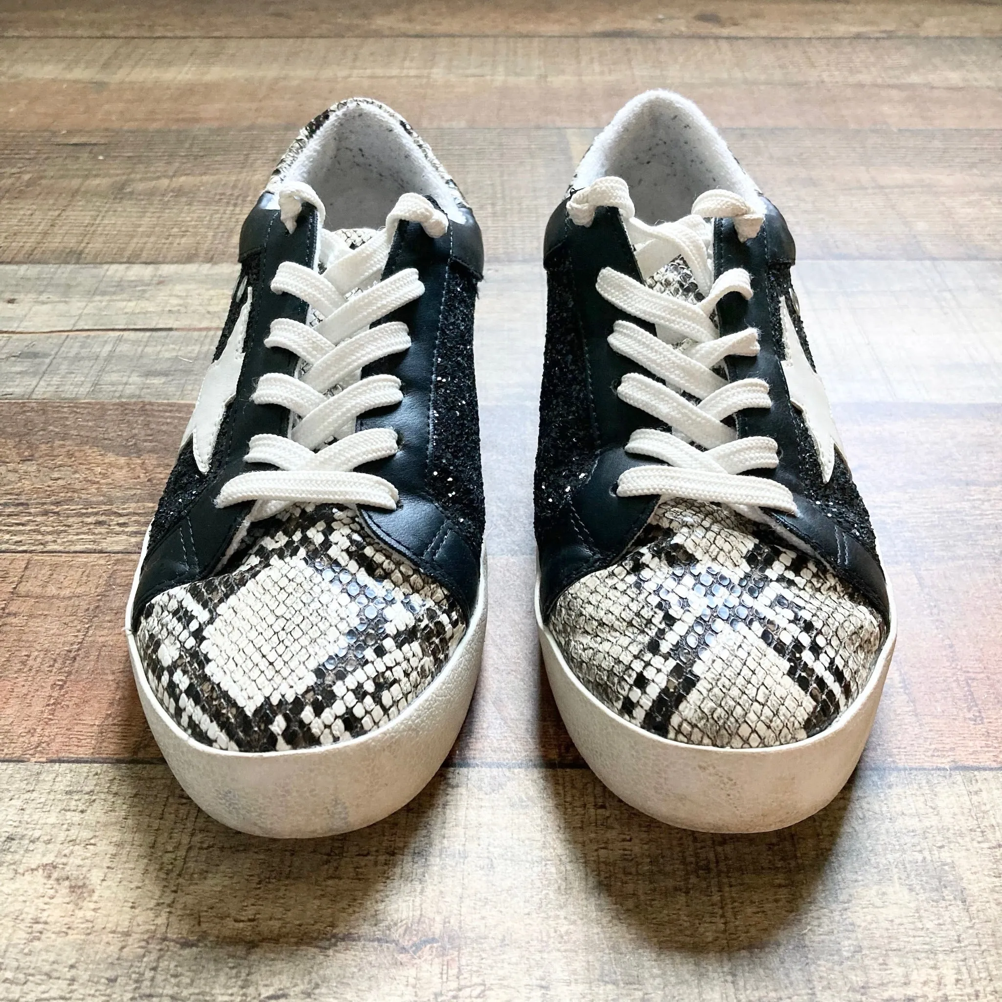 Kellparker Snakeskin Star Sneakers- Size 8.5