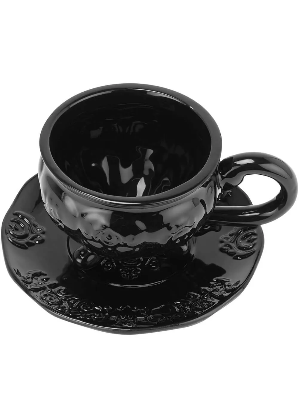 Killstar Daemon Tea Cup & Saucer Black