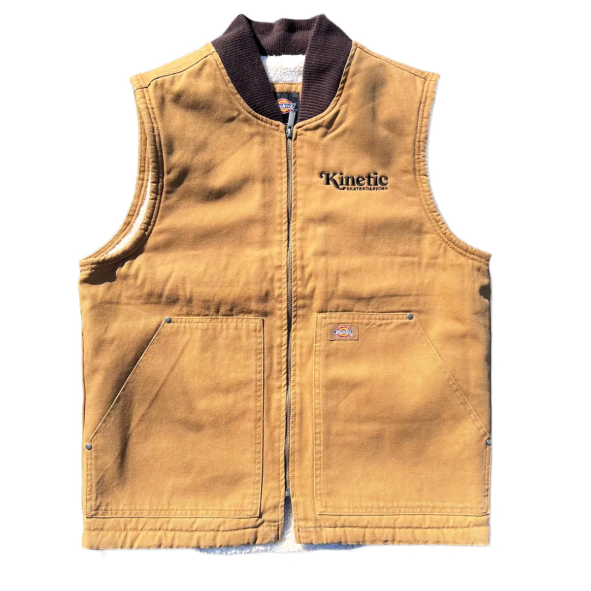 Kinetic x Dickies Embroidered Fleece Vest (Brown)