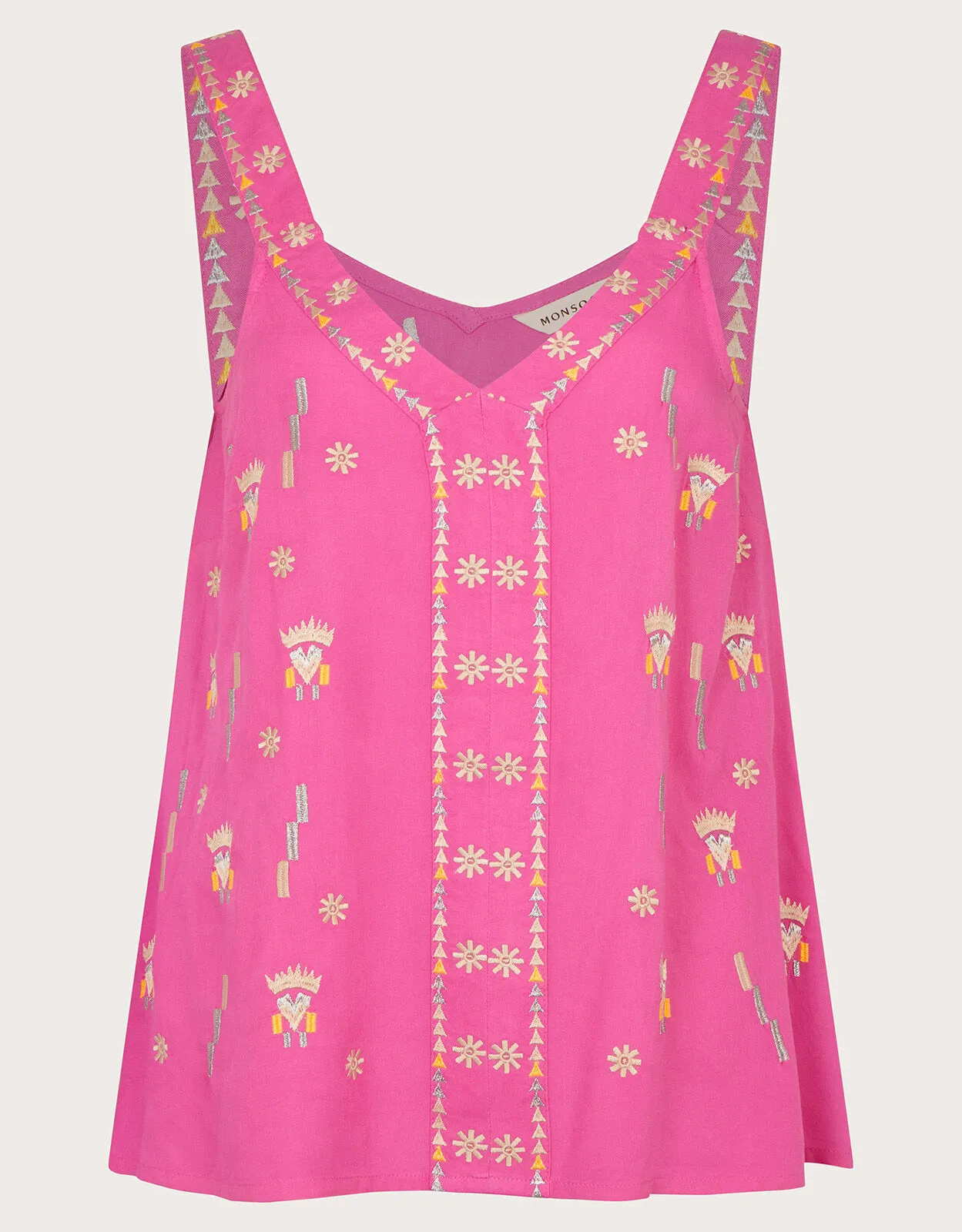 Kiran Embroidered Cami Pink