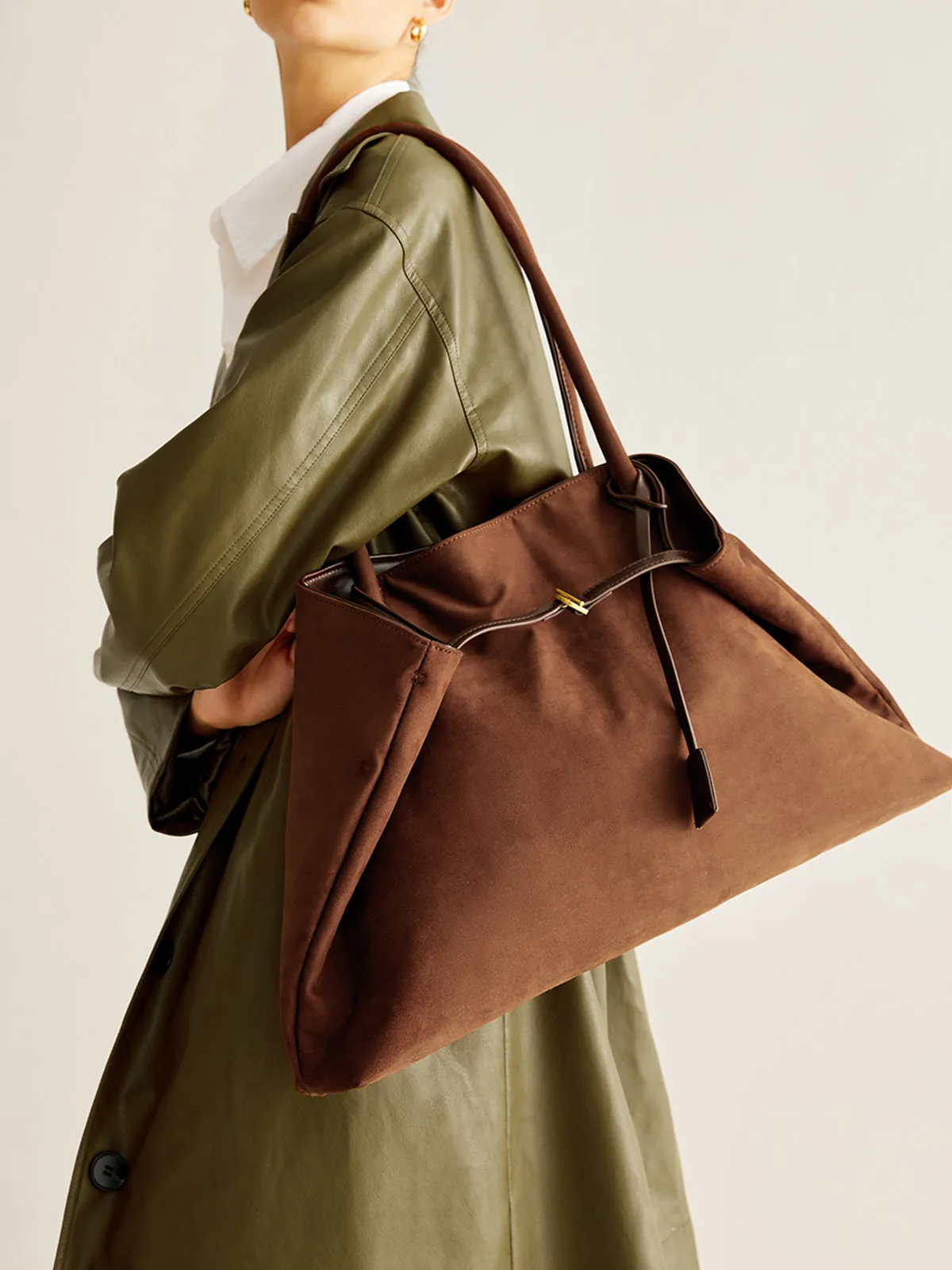 Large Capacity Suede Shoulder Bag