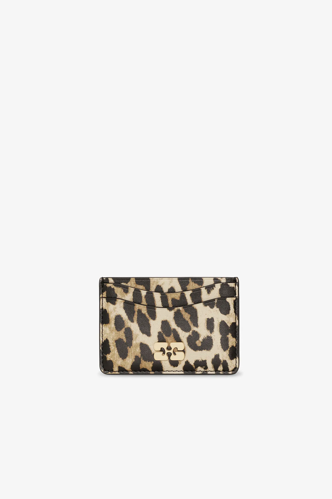 Leopard Printed GANNI Bou Card Holder