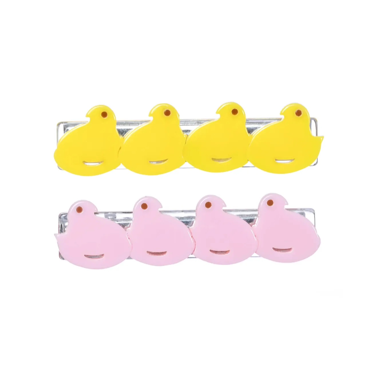 Light Pink + Yellow Chick Alligator Clips