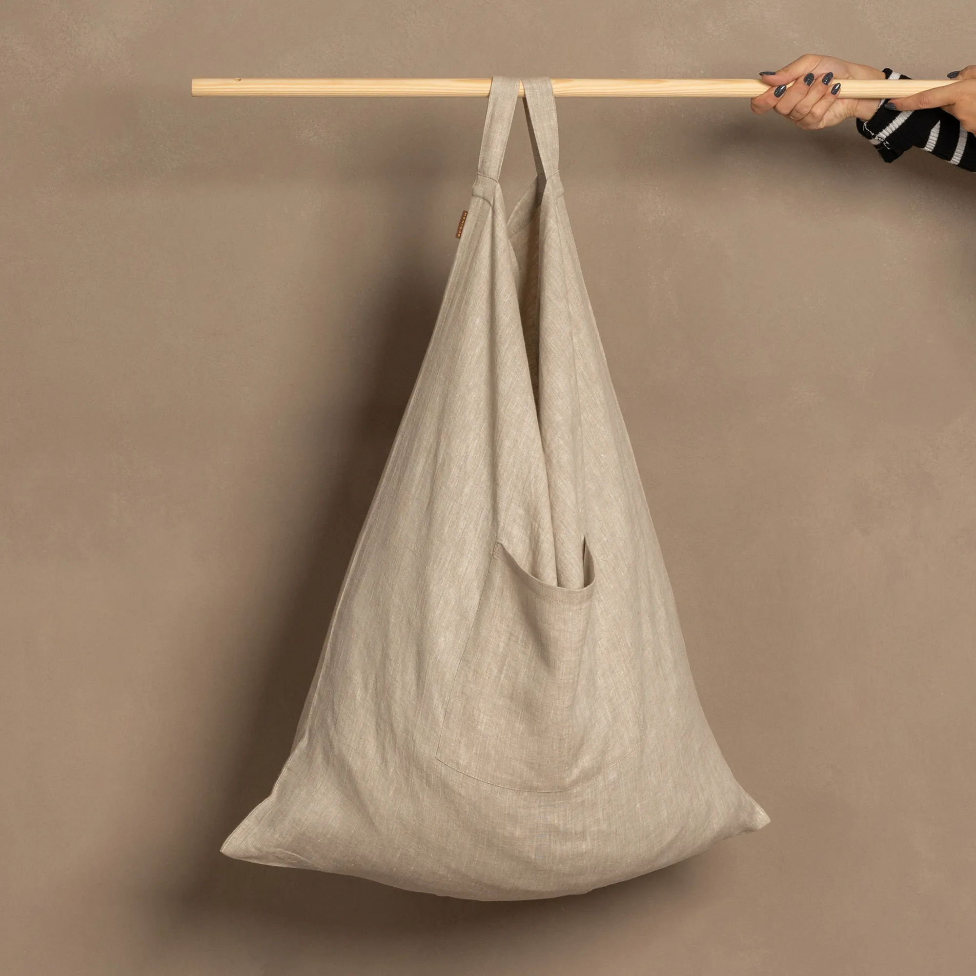 Linen Hanging Laundry Bag