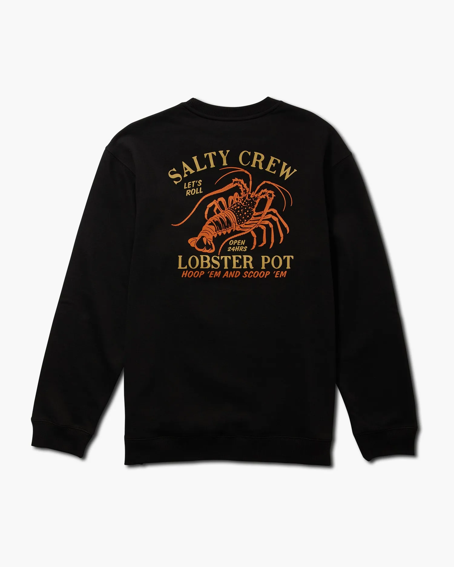 Lobster Pot Black Crew Fleece