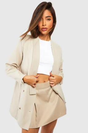 Longline Plunge Lapel Tailored Blazer