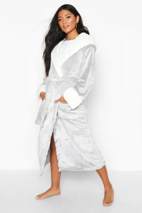 Luxury Soft Fleece Longline Dressing Gown